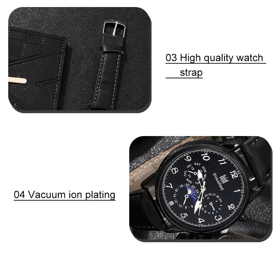 Relógio Masculino Retro Black - Estilo Clássico e Elegante para o Homem Moderno