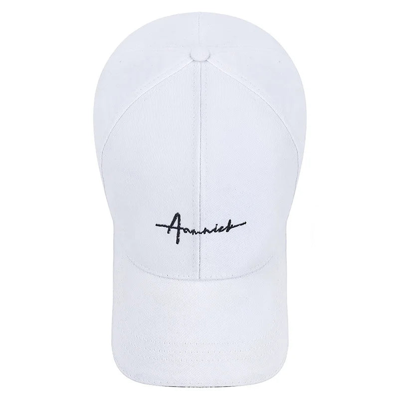 Boné Casual Unissex com Bordado de Letra - Proteção Solar e Estilo para Primavera e Outono
