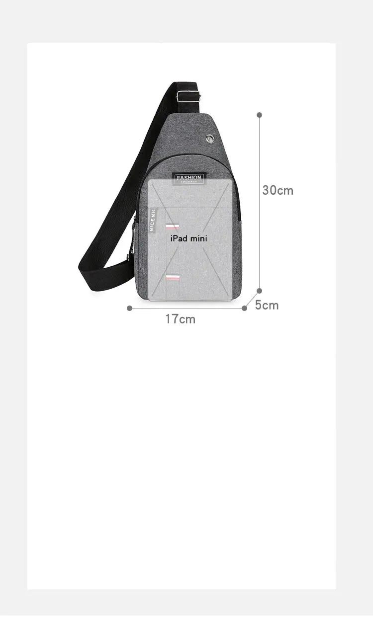 Bolsa Masculina Crossbody - Estilo e Praticidade para o Dia a Dia