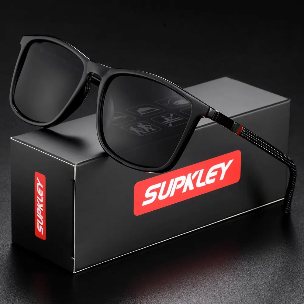 Óculos de Sol Masculinos SUPKLEY - Polarizados e Leves, Estilo Esportivo e Confortáve