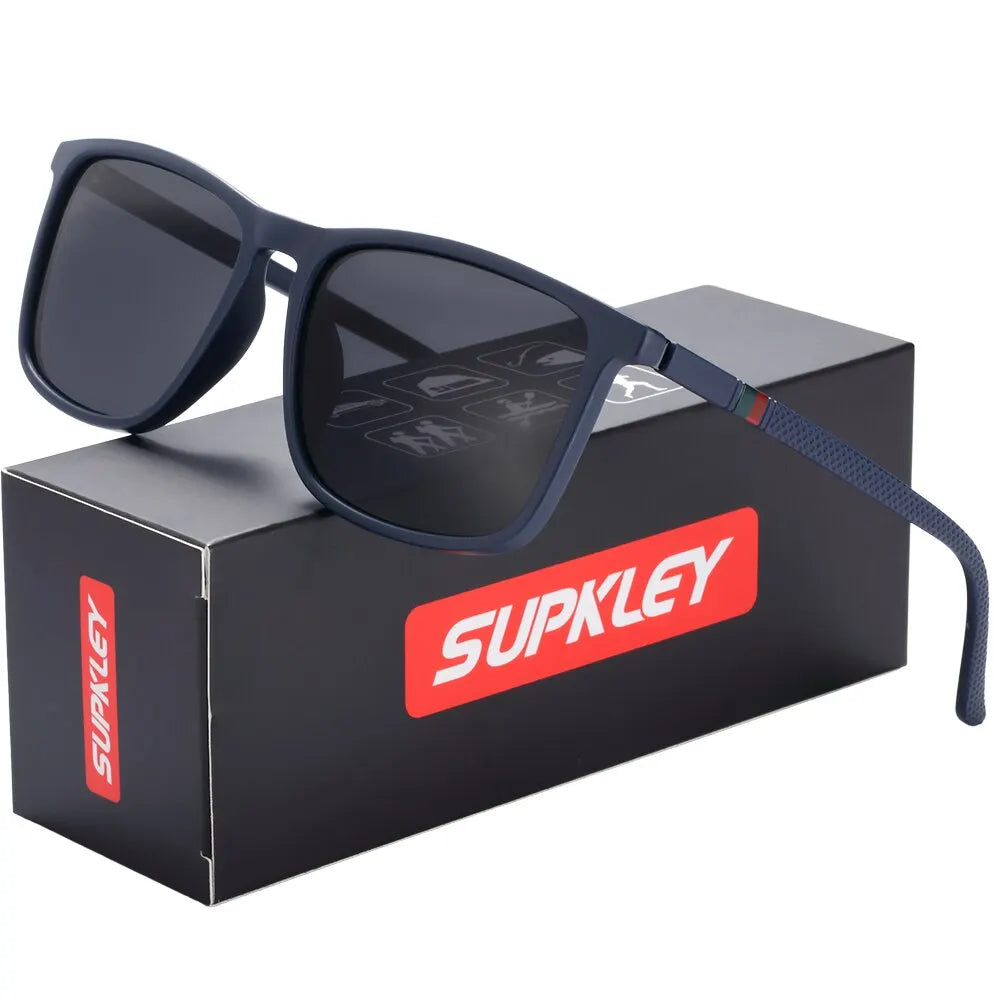 Óculos de Sol Masculinos SUPKLEY - Polarizados e Leves, Estilo Esportivo e Confortáve