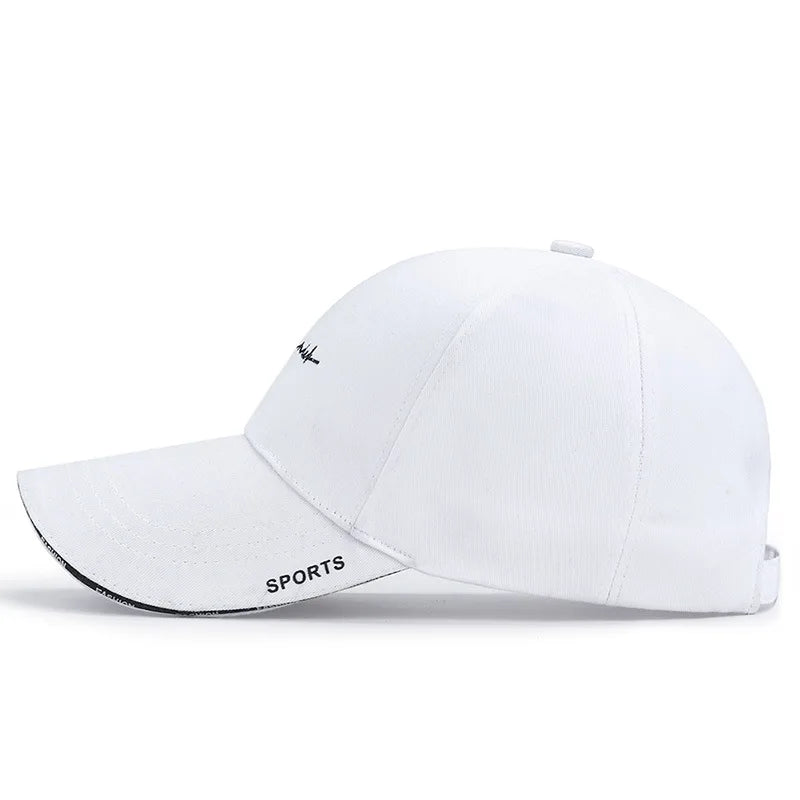 Boné Casual Unissex com Bordado de Letra - Proteção Solar e Estilo para Primavera e Outono