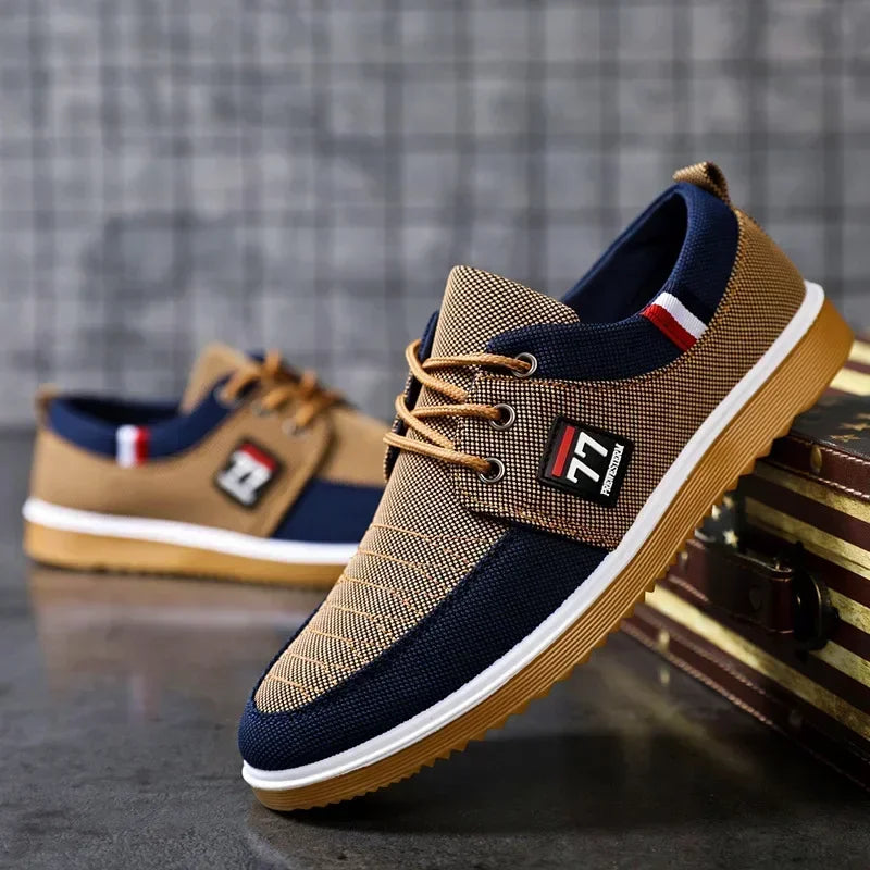 Tênis Masculino Casual - Conforto e Estilo com Solado Vulcanizado e Respirabilidade