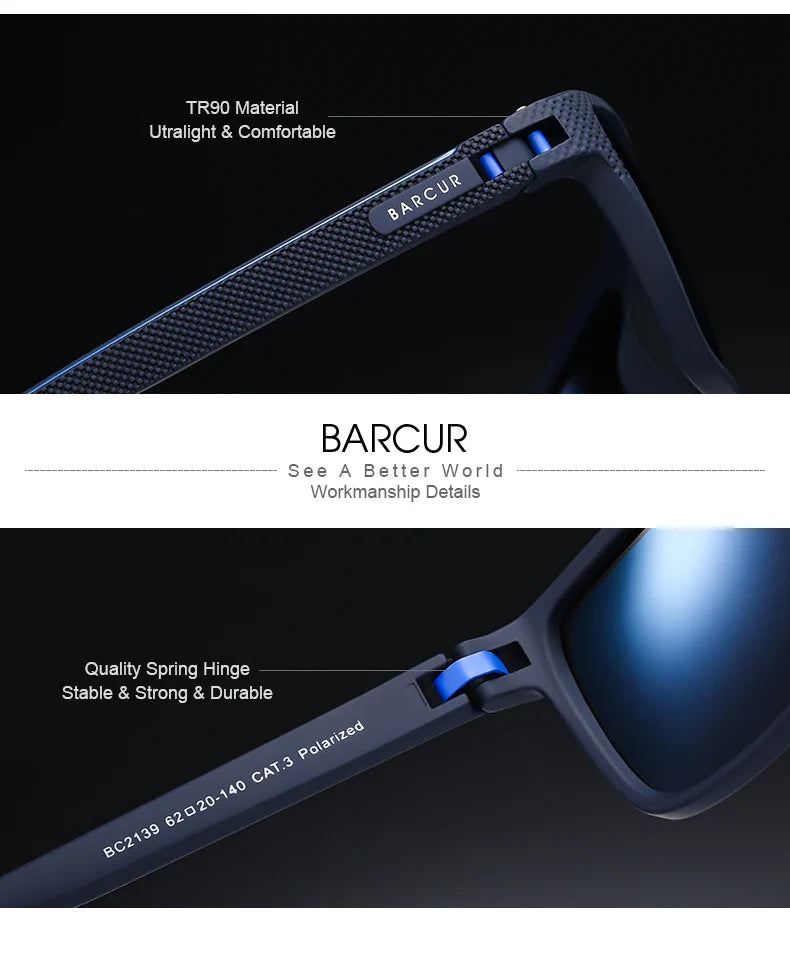 Óculos de Sol BARCUR TR90 - Leveza e Proteção com Estilo