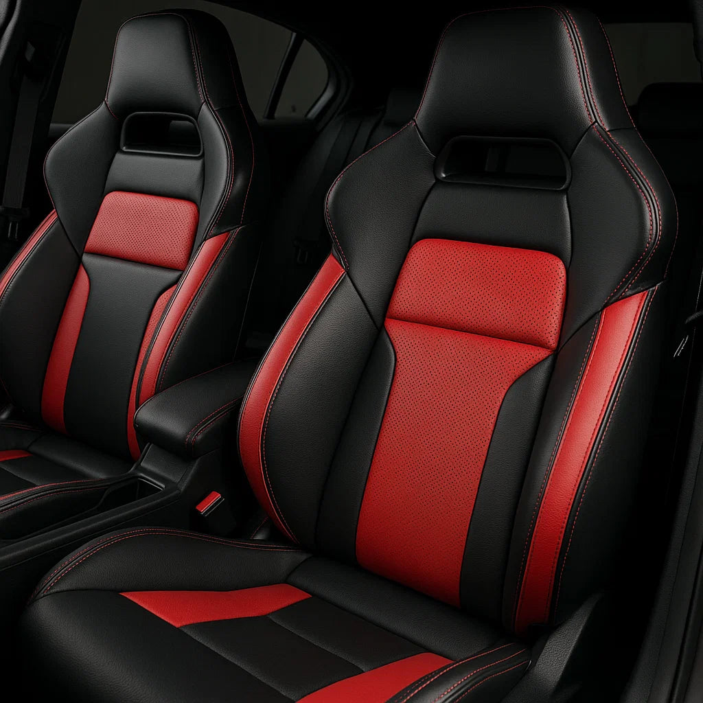 Capa Universal Completa Para Carro em Couro Legítimo e AirBag +BRINDES: 3 Tapetes Para Carro e Capa de Volante