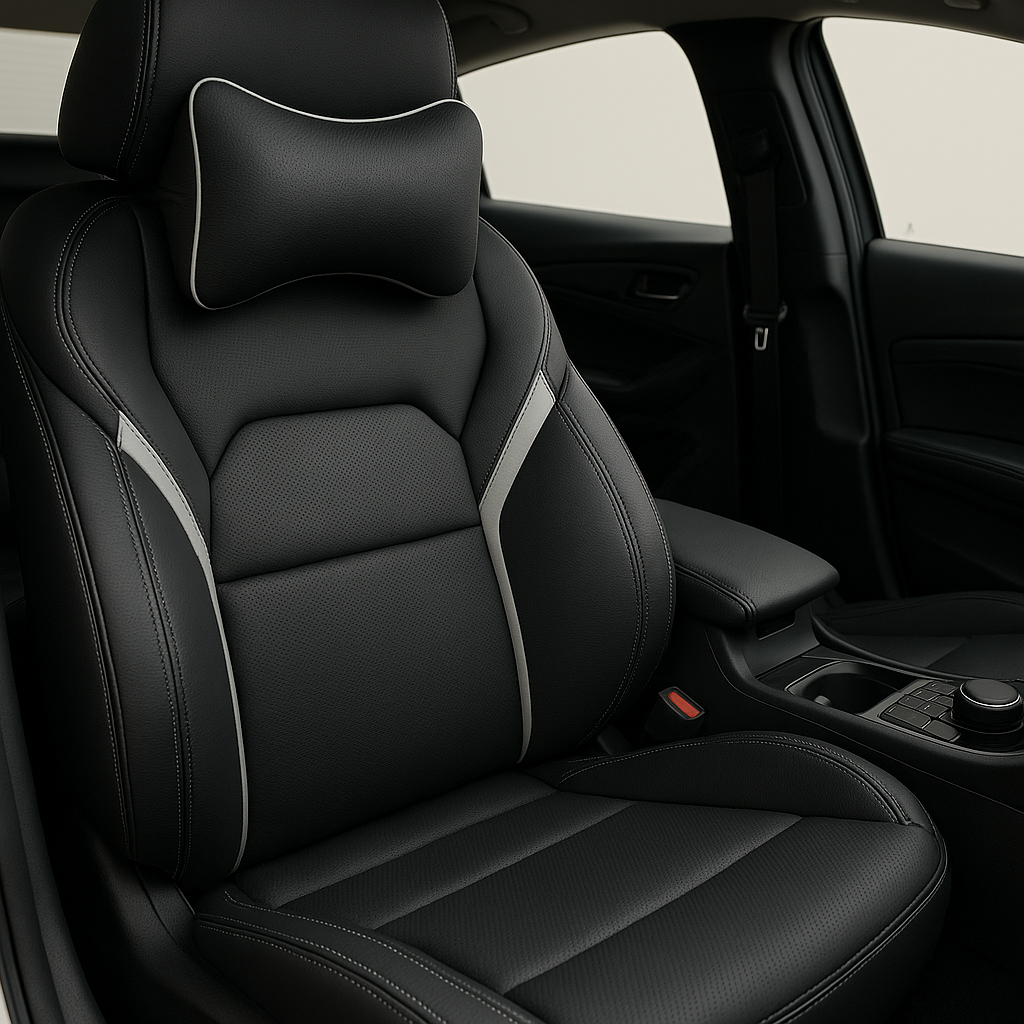 Capa Universal Completa Para Carro em Couro Legítimo e AirBag +BRINDES: 3 Tapetes Para Carro e Capa de Volante