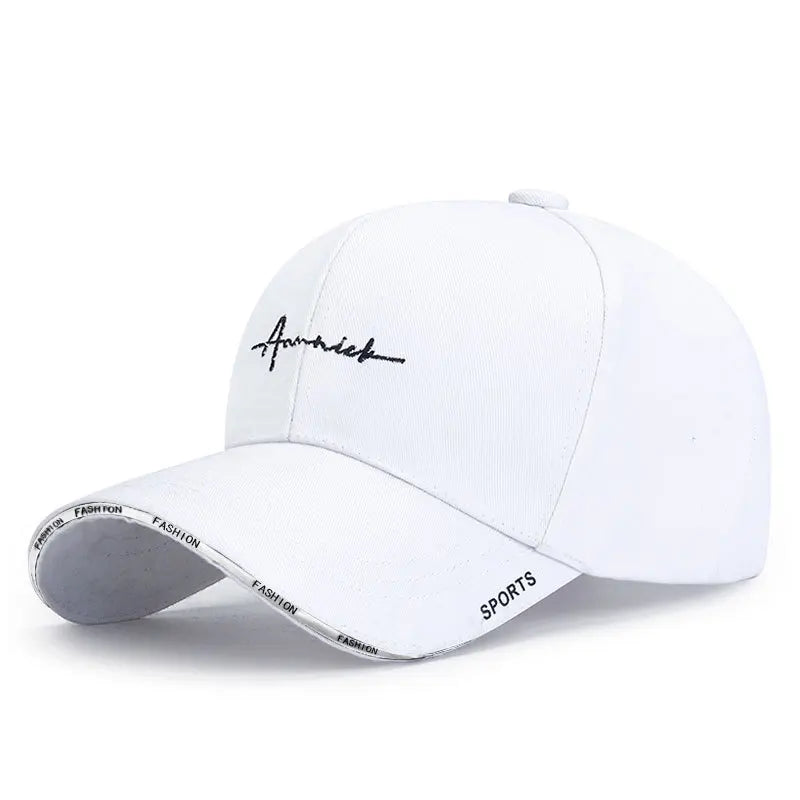 Boné Casual Unissex com Bordado de Letra - Proteção Solar e Estilo para Primavera e Outono