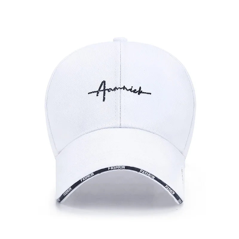Boné Casual Unissex com Bordado de Letra - Proteção Solar e Estilo para Primavera e Outono