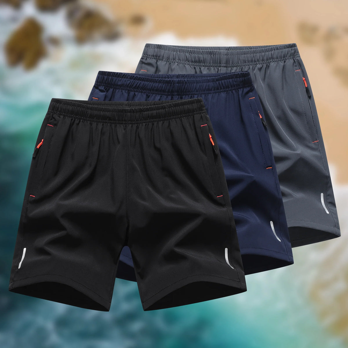 Shorts Esportivos Masculinos de Verão - Conforto e Estilo com Cintura Elástica e Respirabilidade