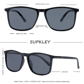 Óculos de Sol Masculinos SUPKLEY - Polarizados e Leves, Estilo Esportivo e Confortáve
