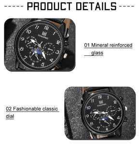 Relógio Masculino Retro Black - Estilo Clássico e Elegante para o Homem Moderno