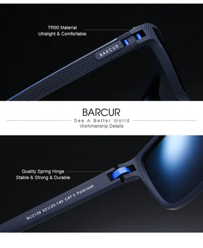 Óculos de Sol BARCUR TR90 - Leveza e Proteção com Estilo