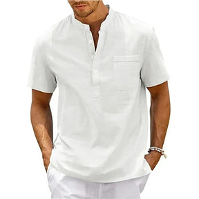 Camisa Masculina Henley - Estilo Casual e Conforto para o Verão